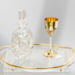 Modern gold-plated wedding tray