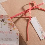 Invitation card with flower pattern