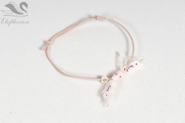 Pink witness bracelet with cross