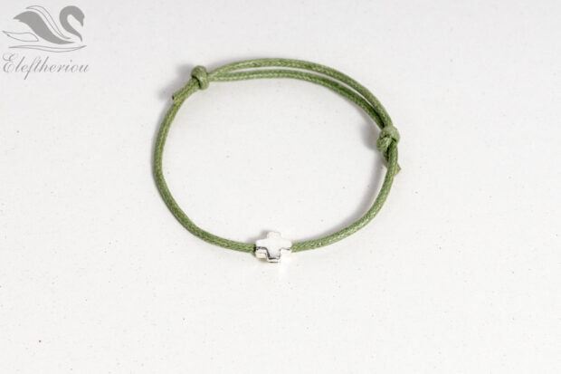 witness bracelet with green cord