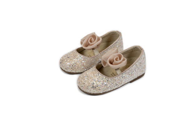 Luxury christening shoes with flower