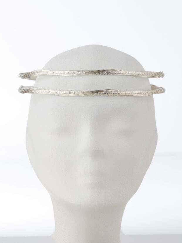 Handmade silver wedding crowns