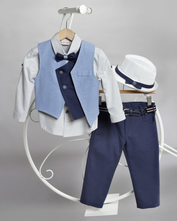 Christening outfit for boy blue