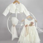 Christening outfit for girl ivory